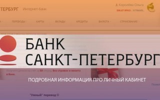 Как войти в личный кабинет интернет-банка Санкт-Петербург